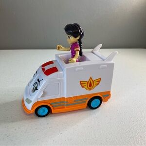 Kids Toy Ambulance with Figure - White and Orange